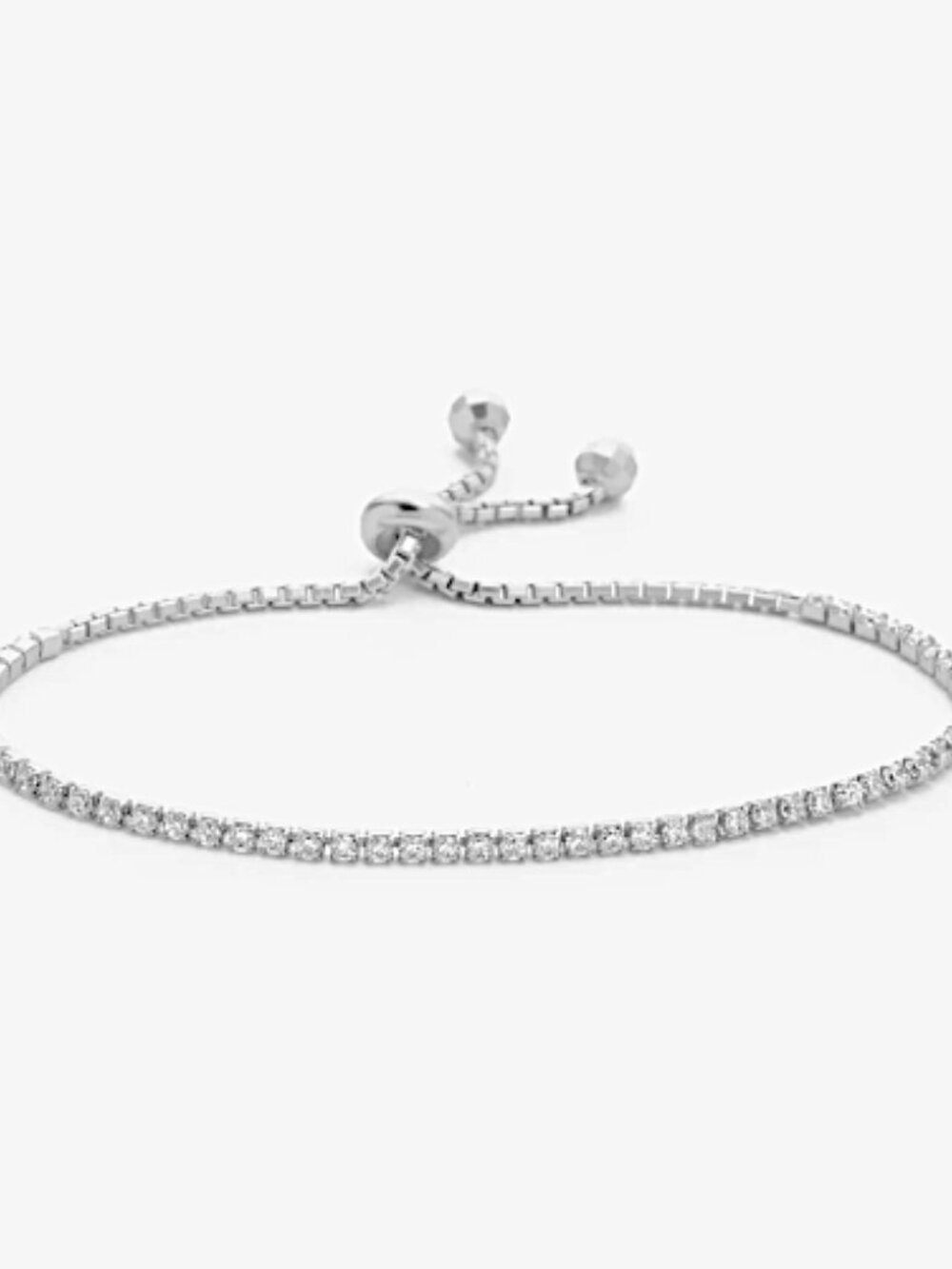 New Anthropologie Shashi Silver Diamond Tennis Bracelet